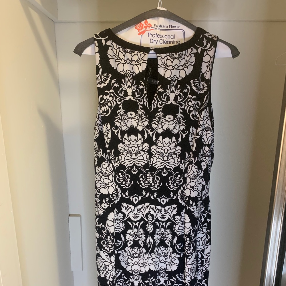 White House Black Market Reversible floral/black dress